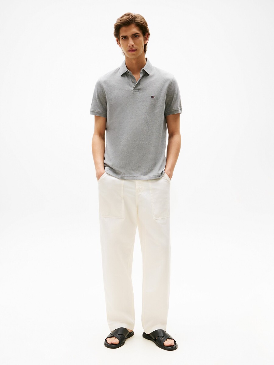TOMMY HILFIGER<br>Polo reta e elástica, 2 botões