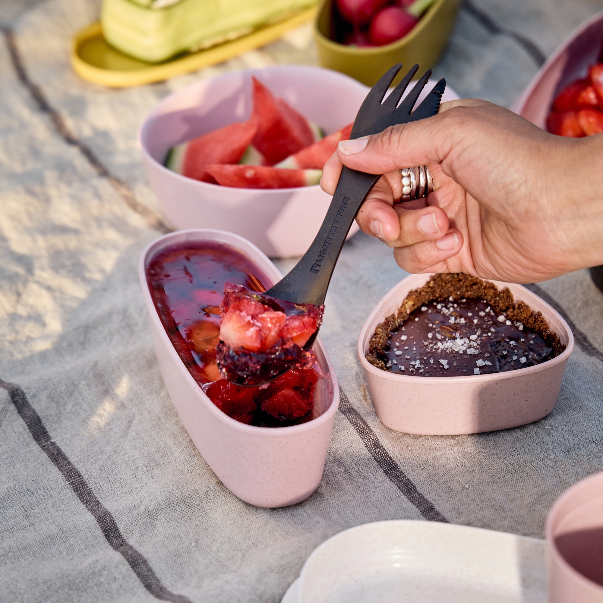 LightMyFire Spork Original Besteck aus Bioplastik (4er Set)