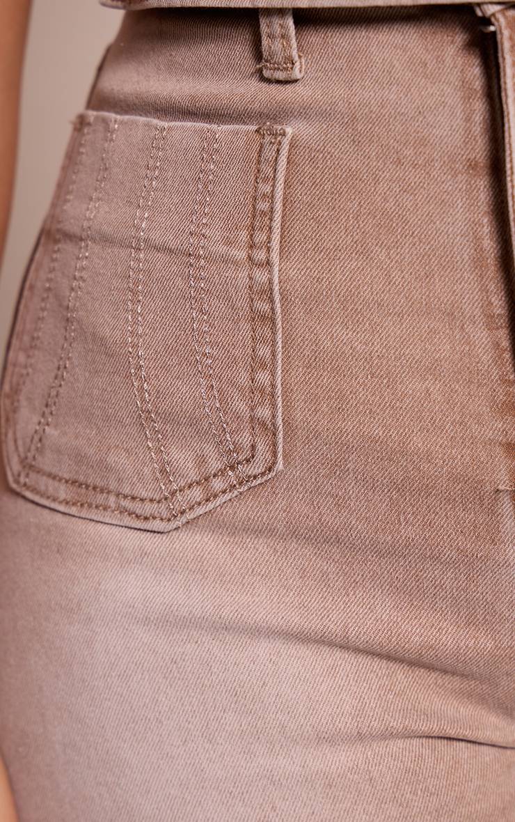 Champignon Jean Évasé Ajusté En Denim Petite