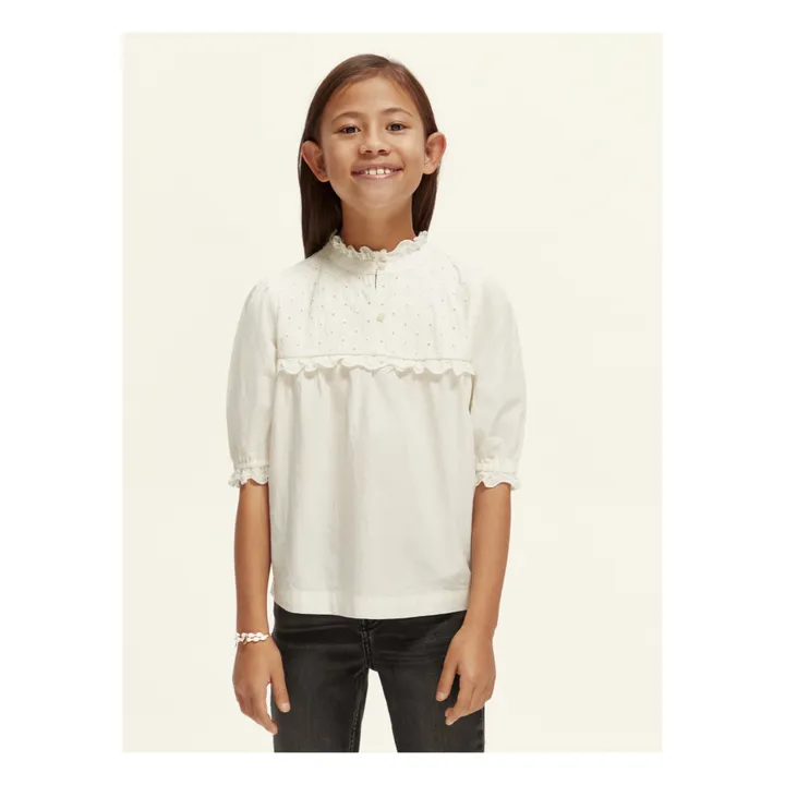 Scotch & Soda Blouse Broderie Anglaise | Ecru
