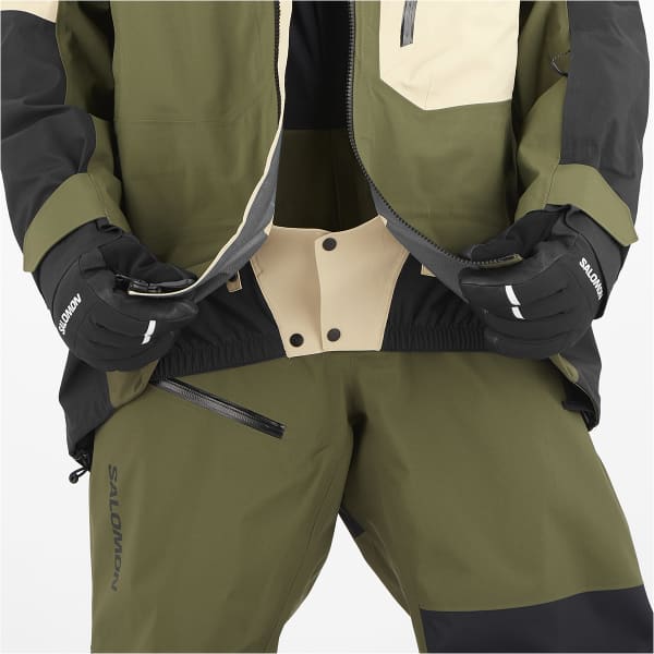 Veste de ski SALOMON MOON PATROL GORE-TEX JKT WHITE PEPPER/GREEN