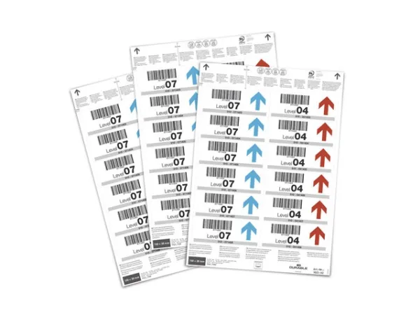 Durable Indstiksark til lagerlommer 100x38 mm hvid Laser/Inkjet - (240 stk.)