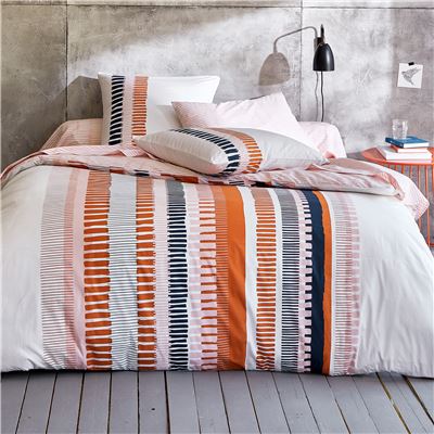 Linge de lit à rayures colorées - BECQUET CRÉATION