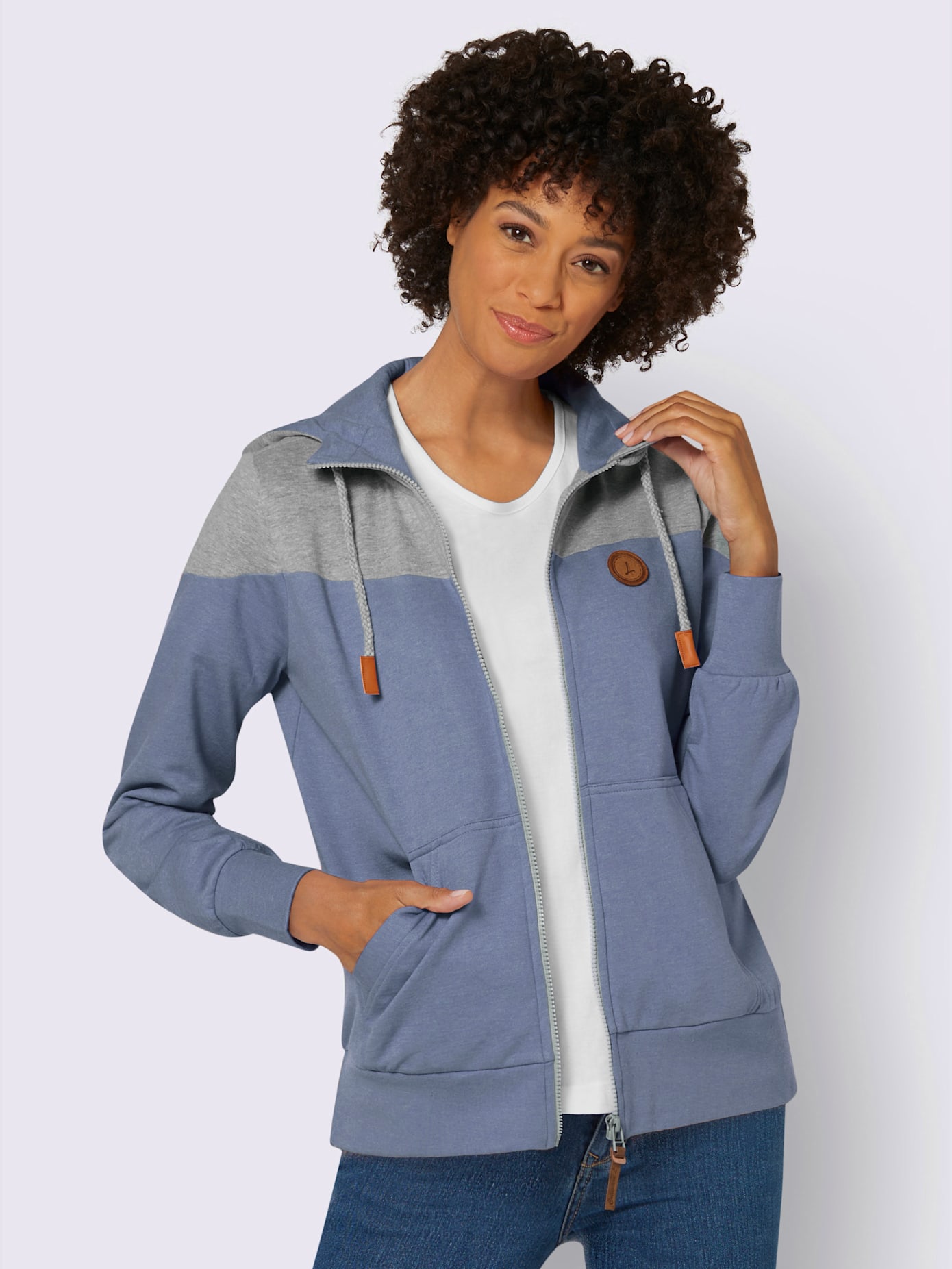 Veste sweat 55% coton