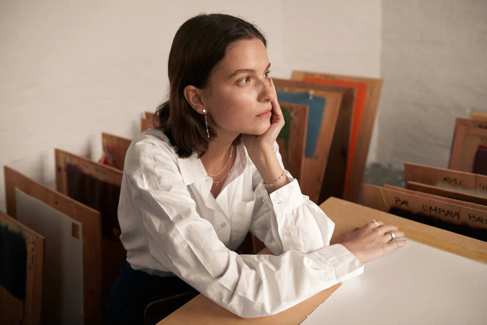 Pernille Corydon  Ocean Pearl øreringe - sølv