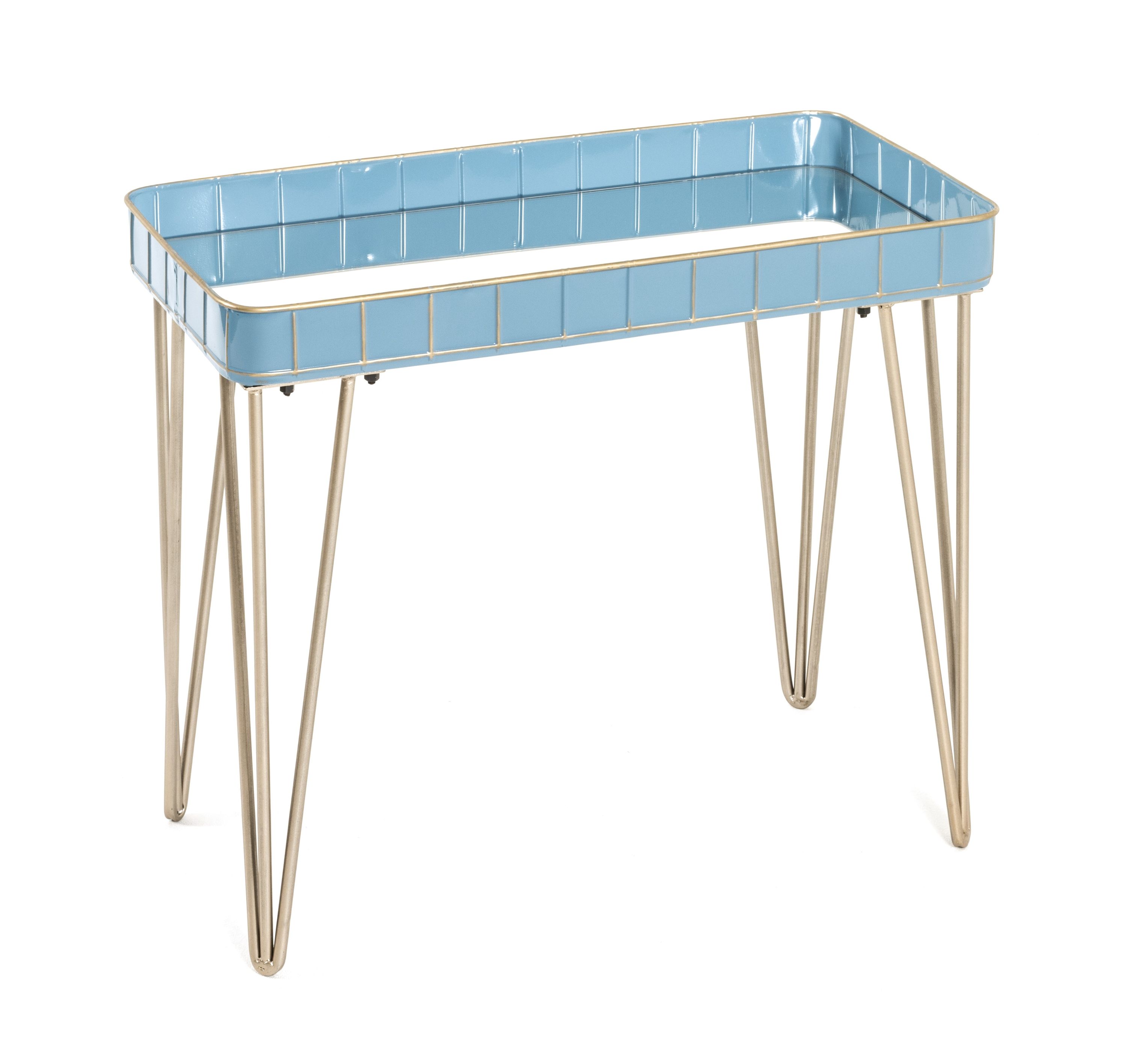 Beistelltisch blau-bronze