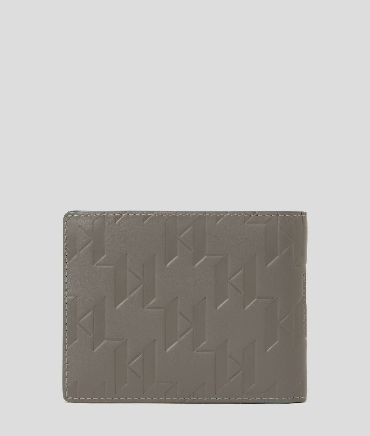 PORTEFEUILLE EN CUIR K/LOOM À DEUX VOLETS - Gris