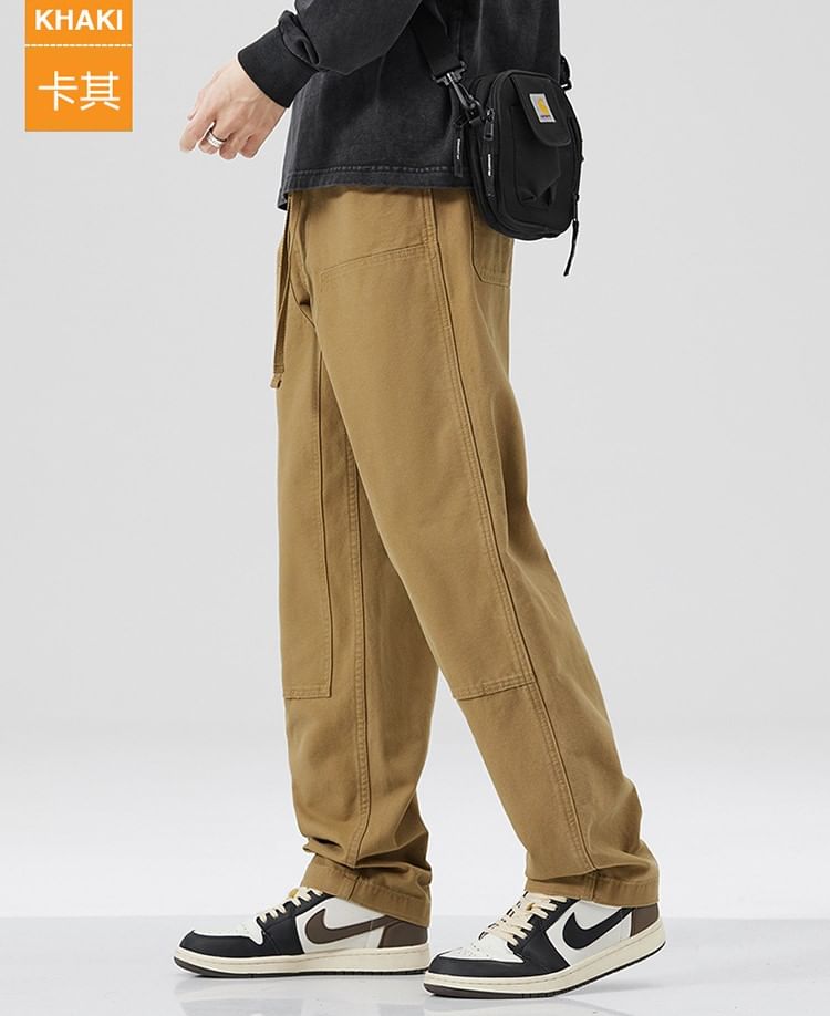 Nataro - Halfhoge effen rechte broek