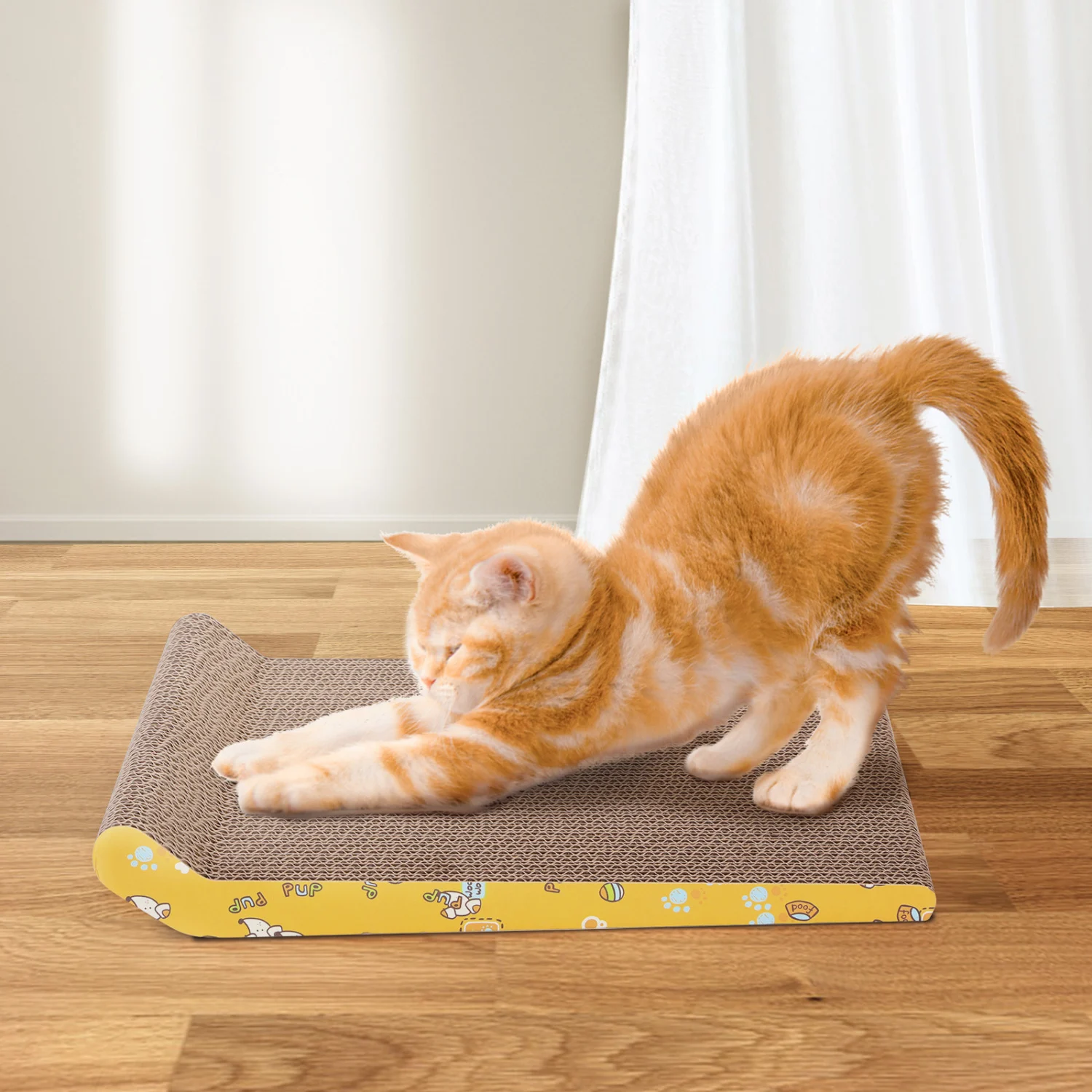 Nobleza Conjunto de 2 Arranhadores para Gatos em Papelão Ondulado com Catnip, 40 x 25 cm