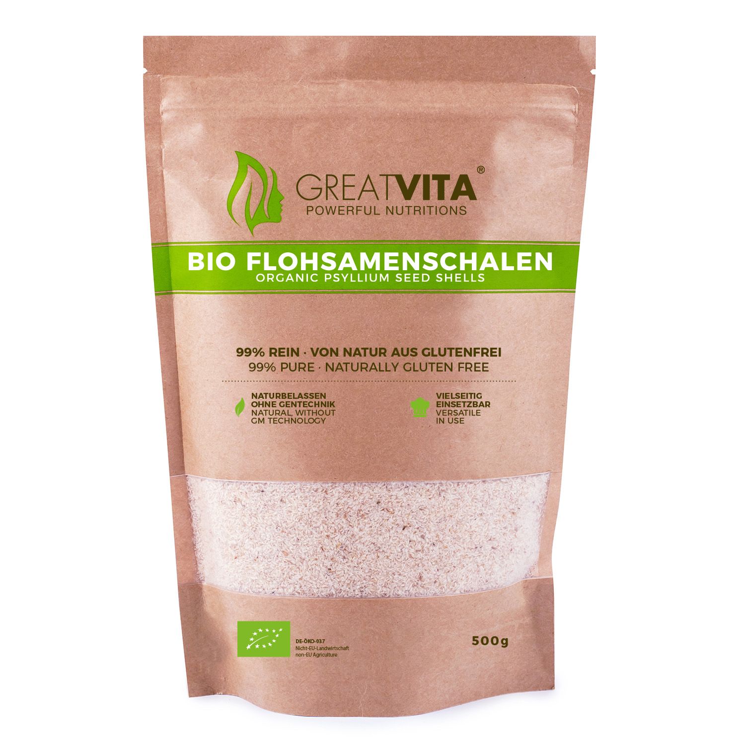 GreatVita Bio Flohsamenschalen