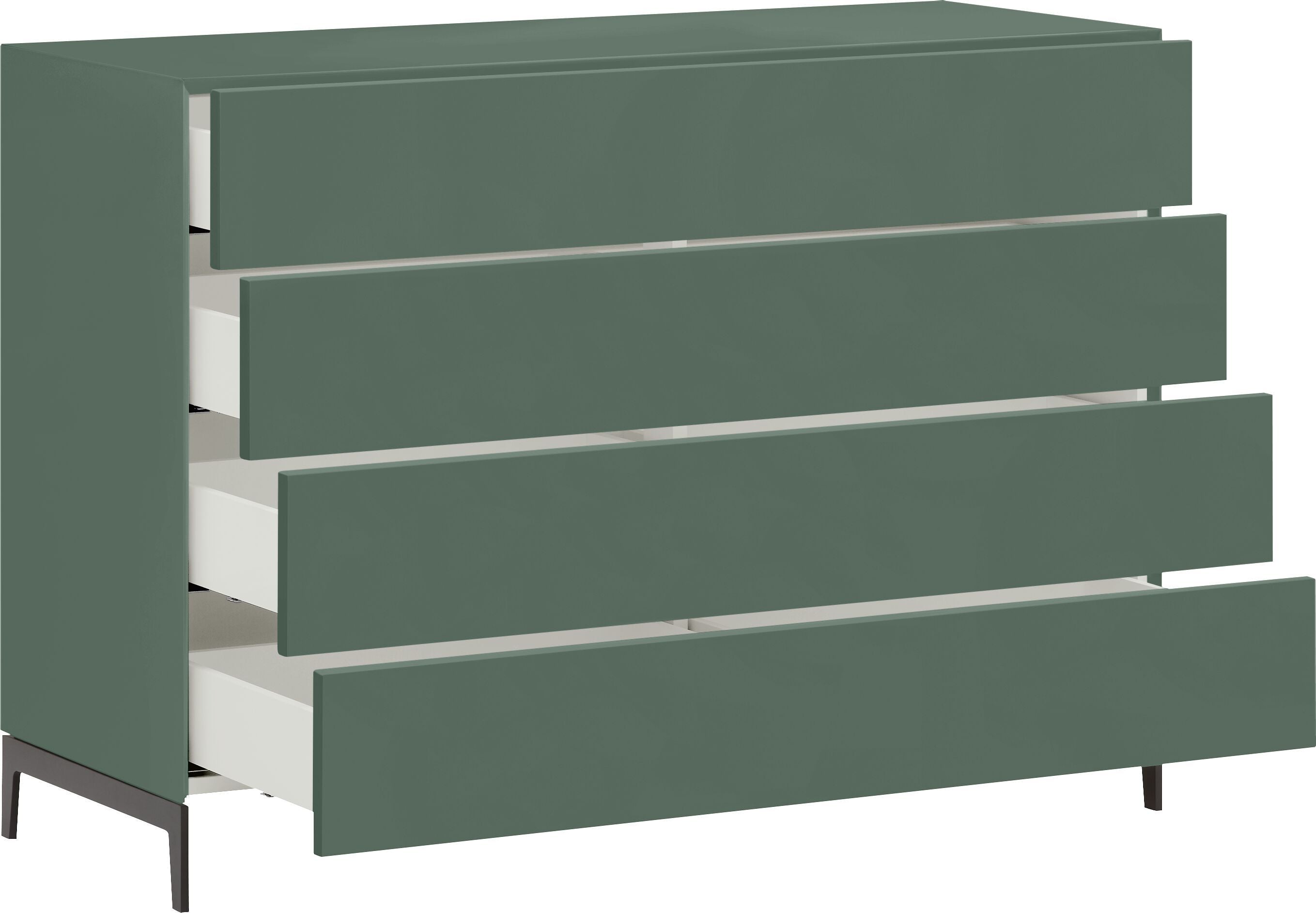 LUX Kommode - Grün / B: 120.0 cm x T: 46.0 cm x H: 86.5 cm
