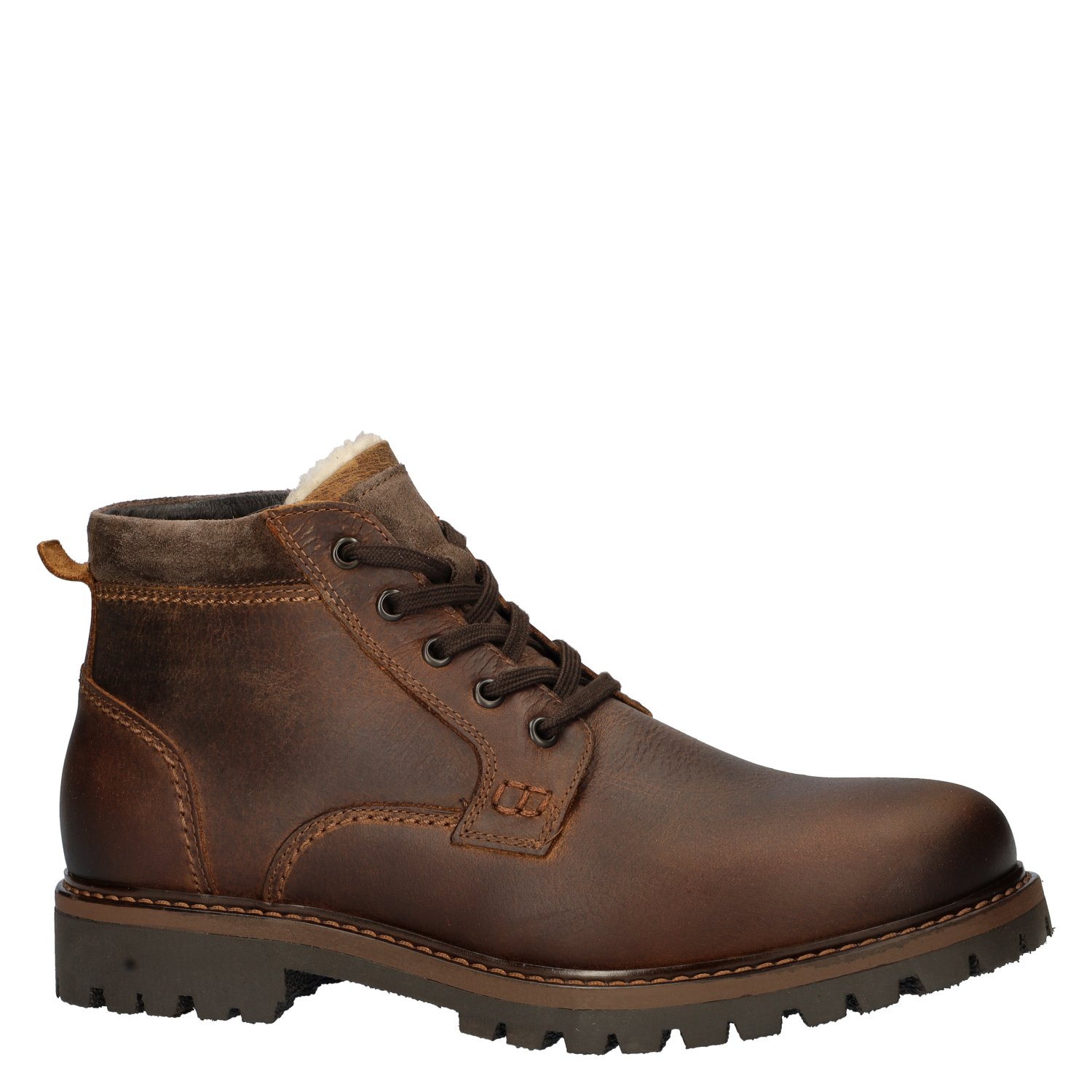 heren veterboot Nelson Cognac