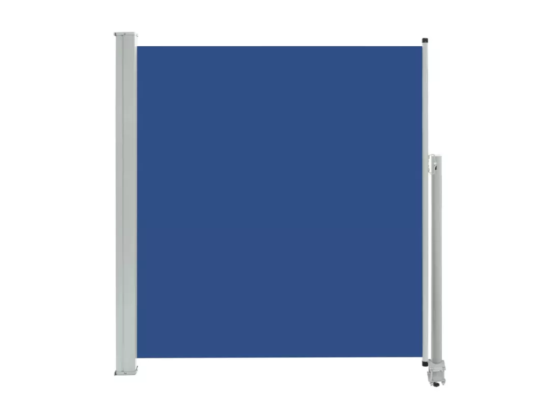 Auvent latéral rétractable de patio 140 x 300 cm Bleu
