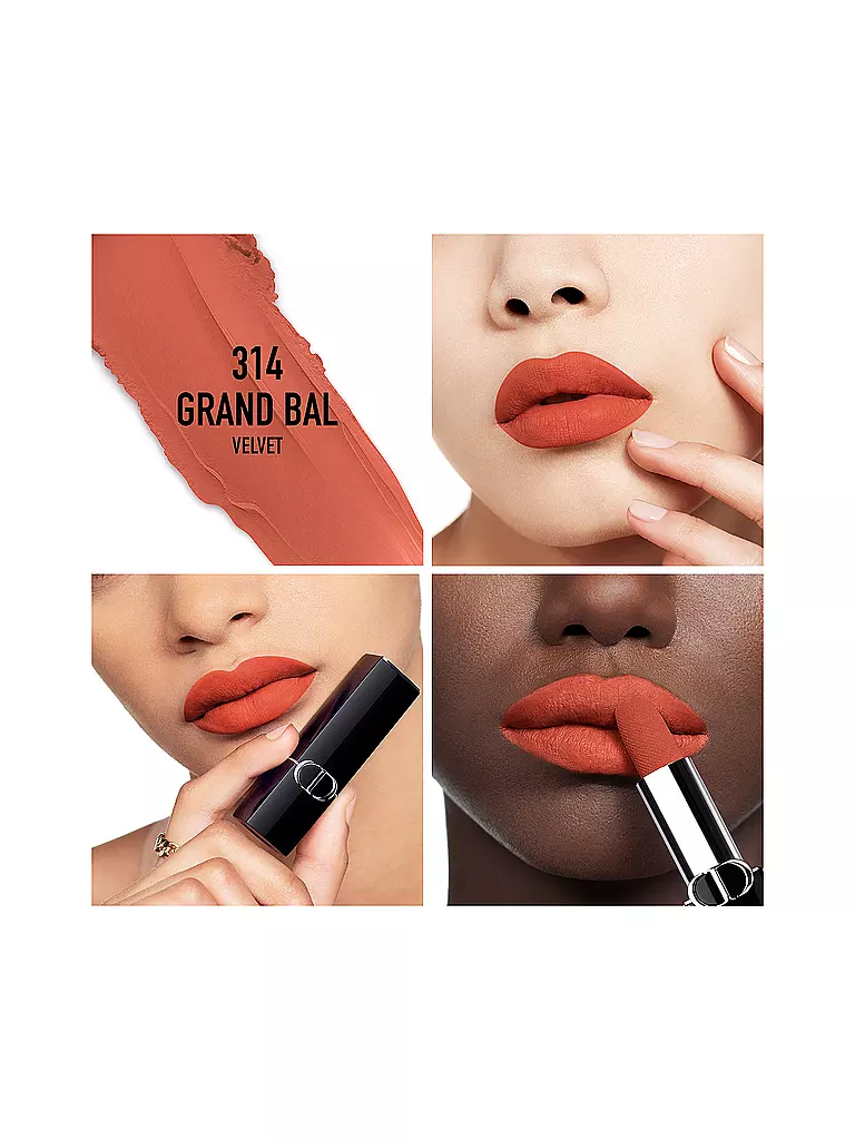 DIOR Lippenstift - Rouge Dior Velvet Lipstick (314 Grand Bal) orange