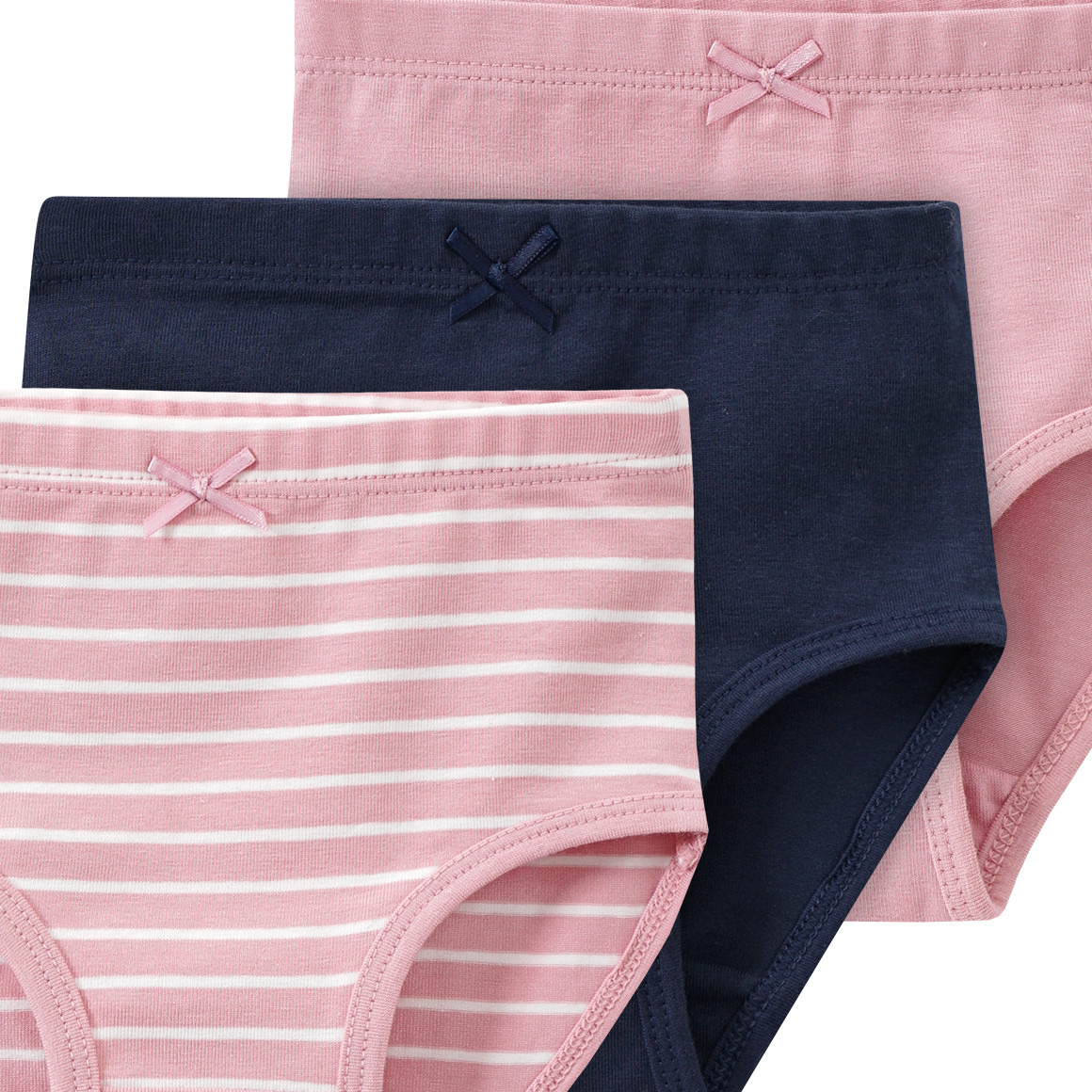 Famy 3 Baby Slips aus Bio-Baumwolle rosa / dunkelblau
