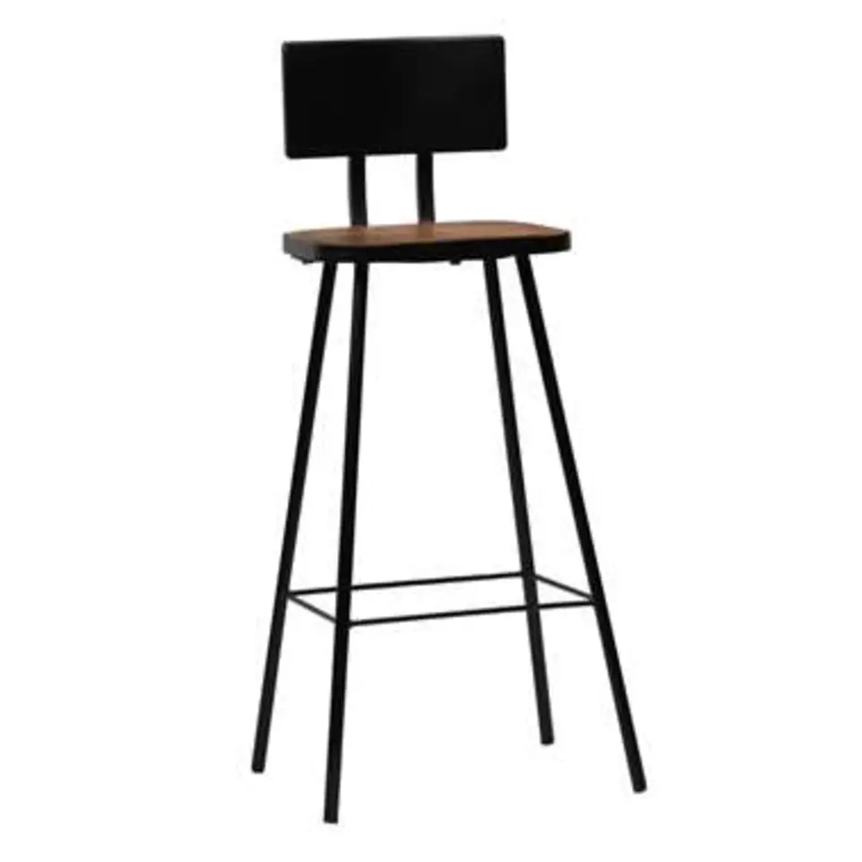 vidaXL - Barkruk - Bruin - Hout - 2 stuks