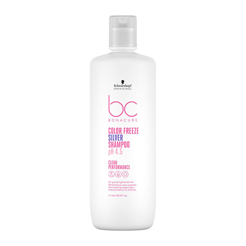 Shampooing argent pour cheveux gris et blancs BC Color Freeze Silver 1000ml