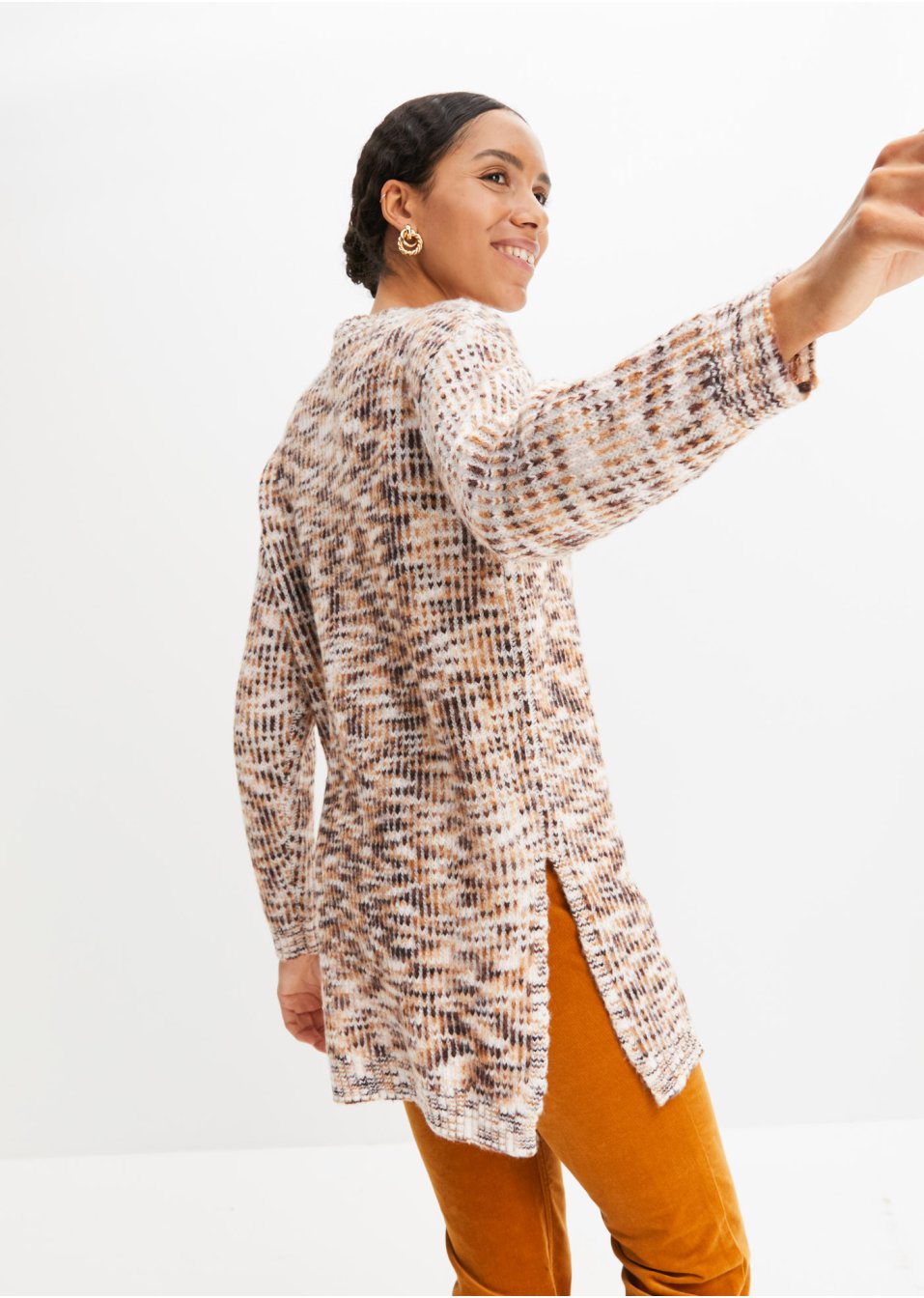 Pull avec fentes latérales extra longues
