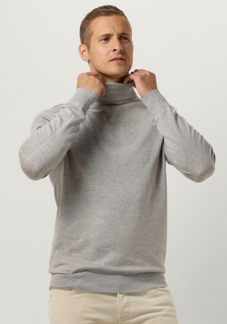 SCOTCH & SODA grijze scotch & soda coltrui regular fit essentials turtle in eco vero