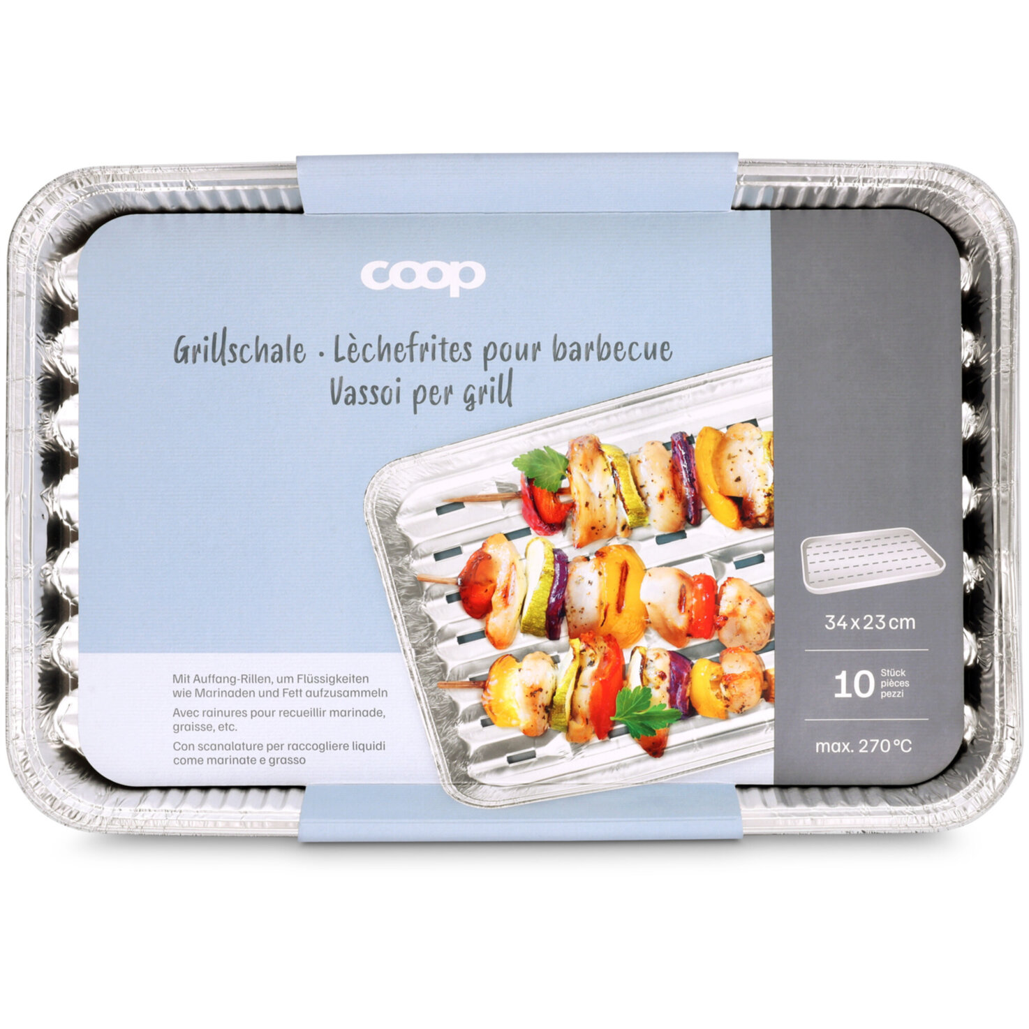 Grillschalen Alu 34cmx23cm 10 Stück