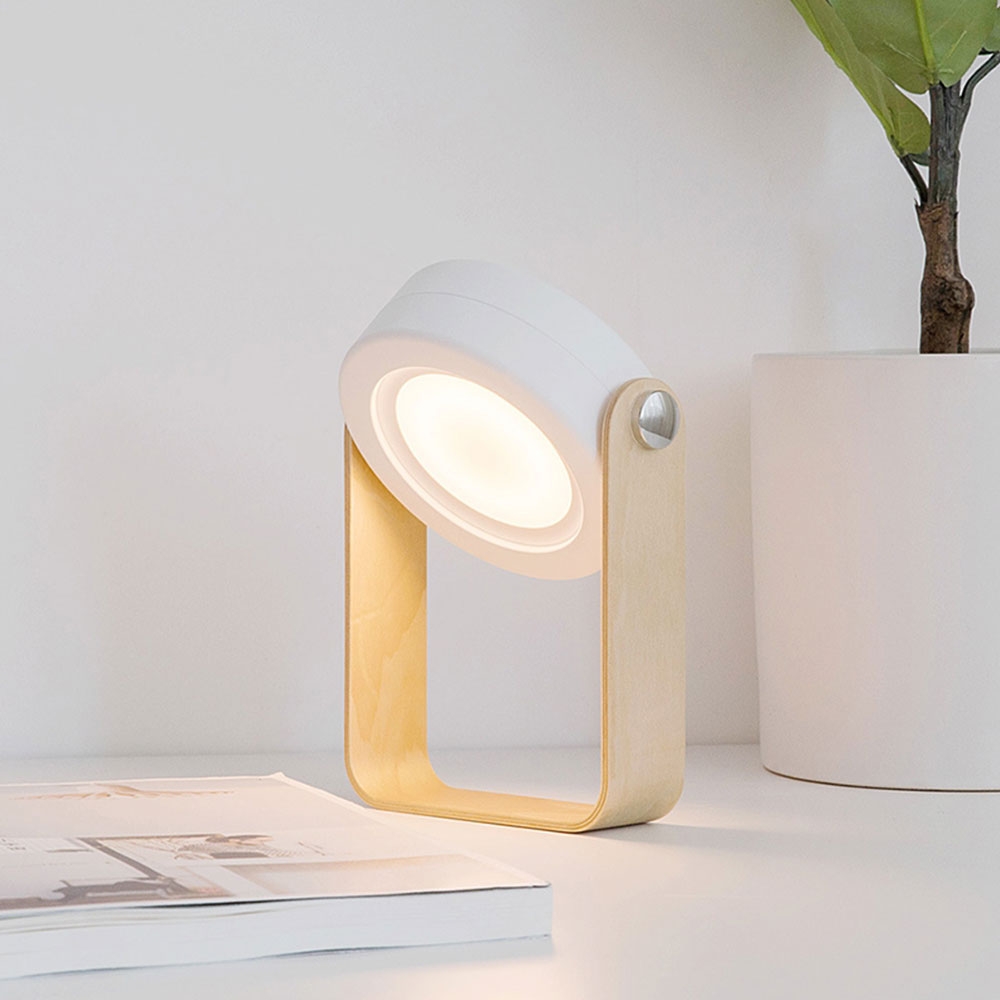 Ausziehbare LED Leselampe Laterne mit Touch-Funktion & Li-Ion Akku (1200mAh) - Weiss