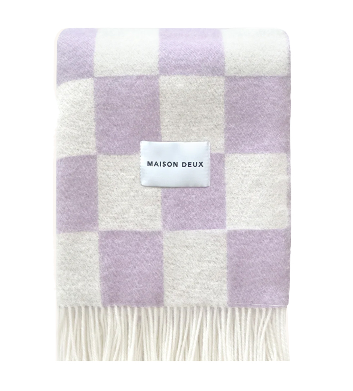 Plaid Checkerboard 130x200 cm lilac/white