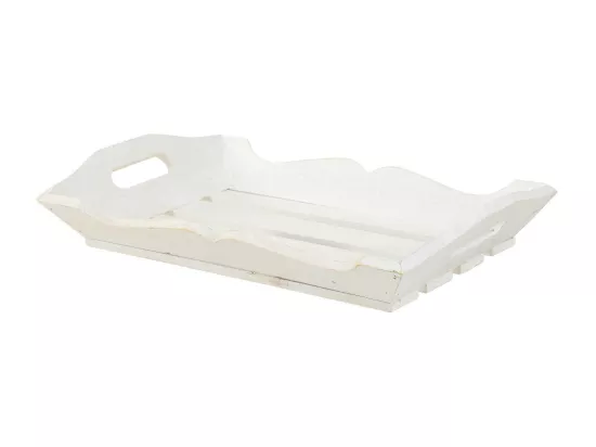 Ensemble de 2 plateaux en bois blancs