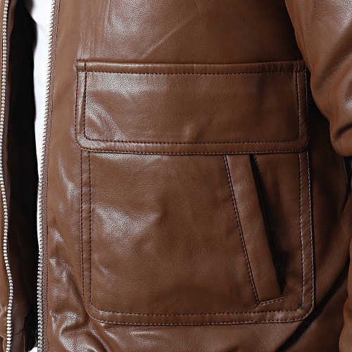Veste Zippée Col Mouton Camel