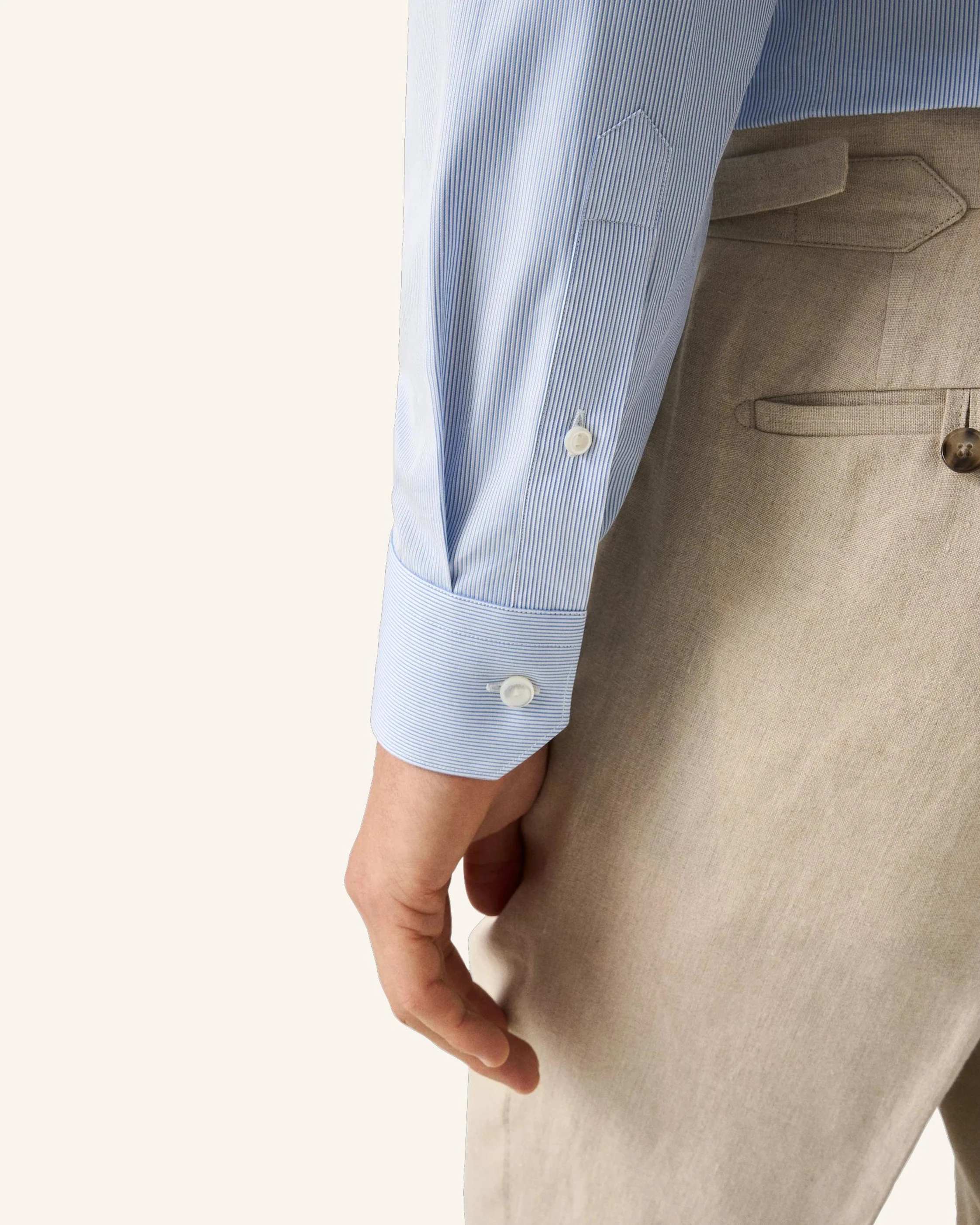 ETON Hemd Baumwolle Piqué Gestreift Slim Fit