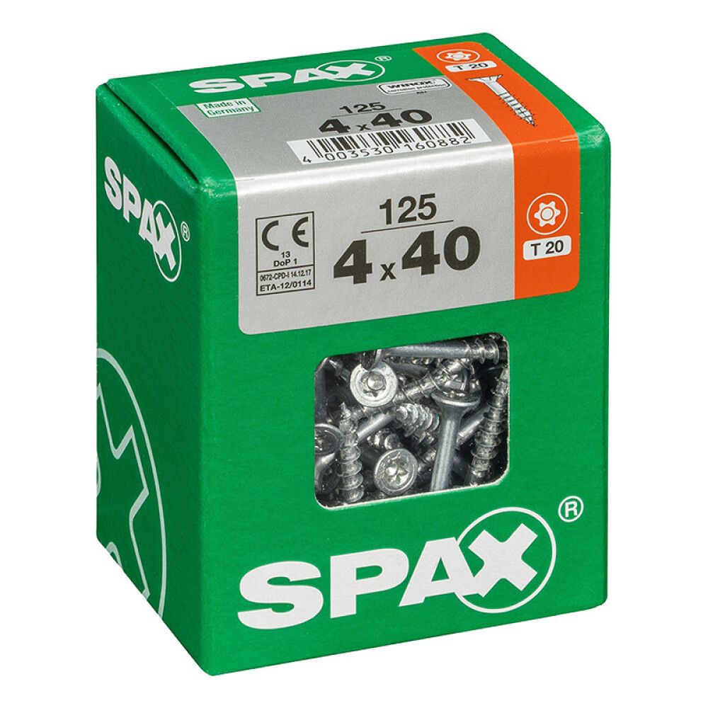 TRESKRUE SPAX TFT 4X40MM 125STK/PK