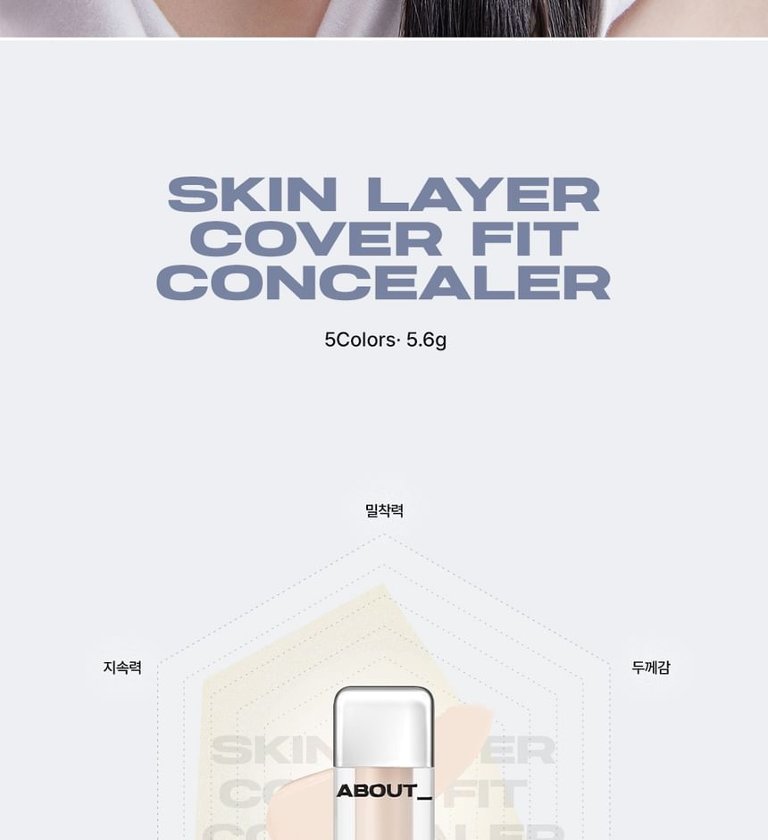 ABOUT_TONE - Skin Layer Cover Fit Concealer - 5 kleuren