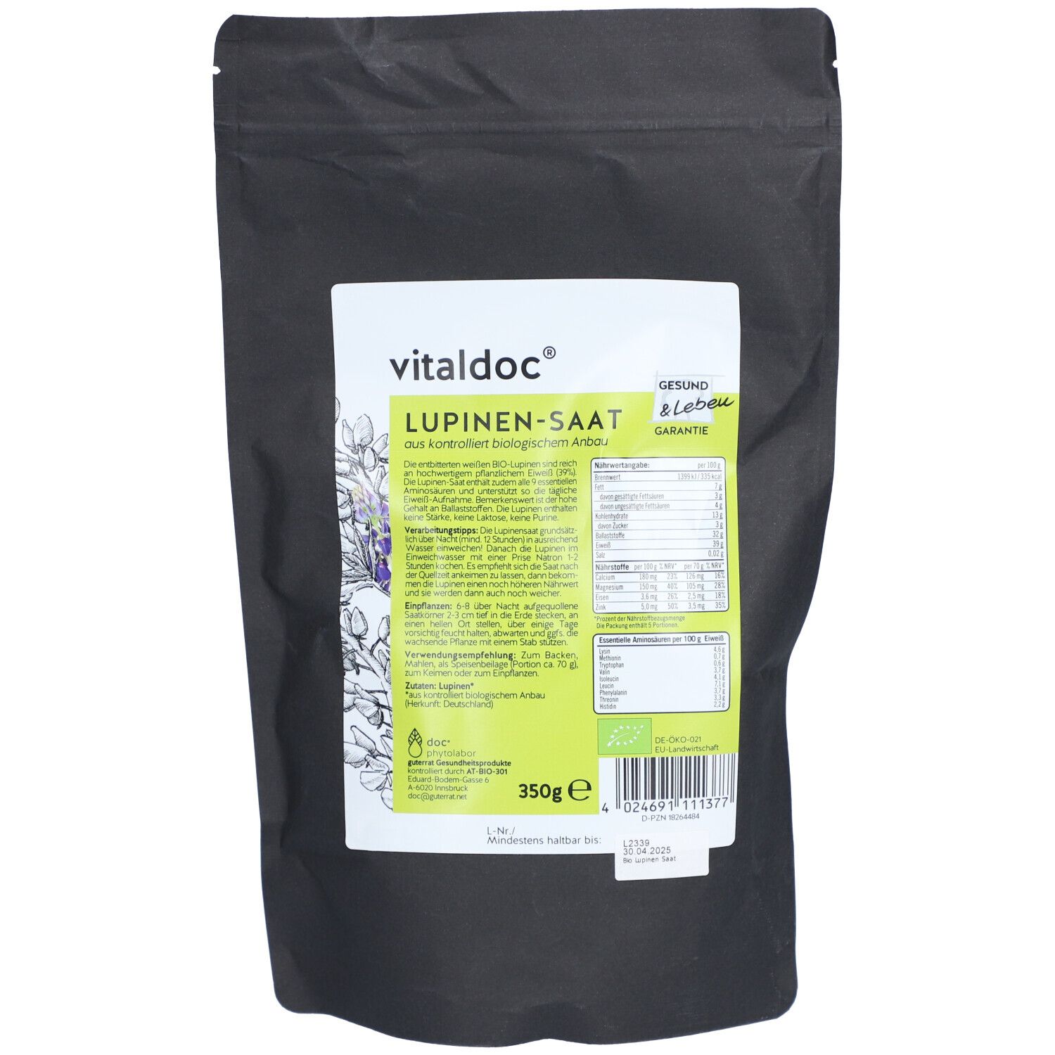 vitaldoc® BIO Lupinen-Saat
