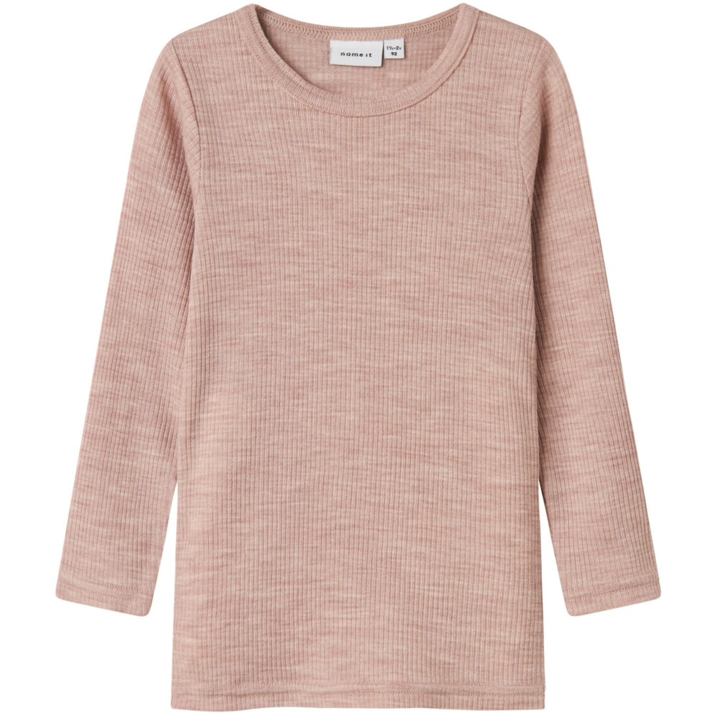 Køb Name It Shadow Gray Nmnwax Uld Rib Ls Top Noos