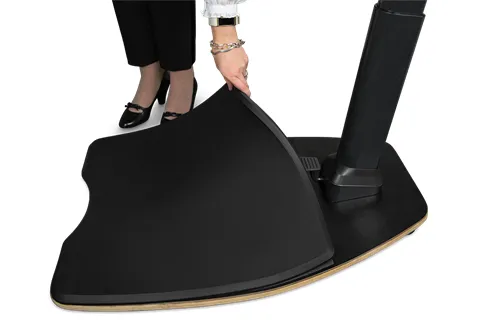 DELTACO Office Premium - Læretaburet - ergonomisk - kurvet kant - polyurethanskum - sort