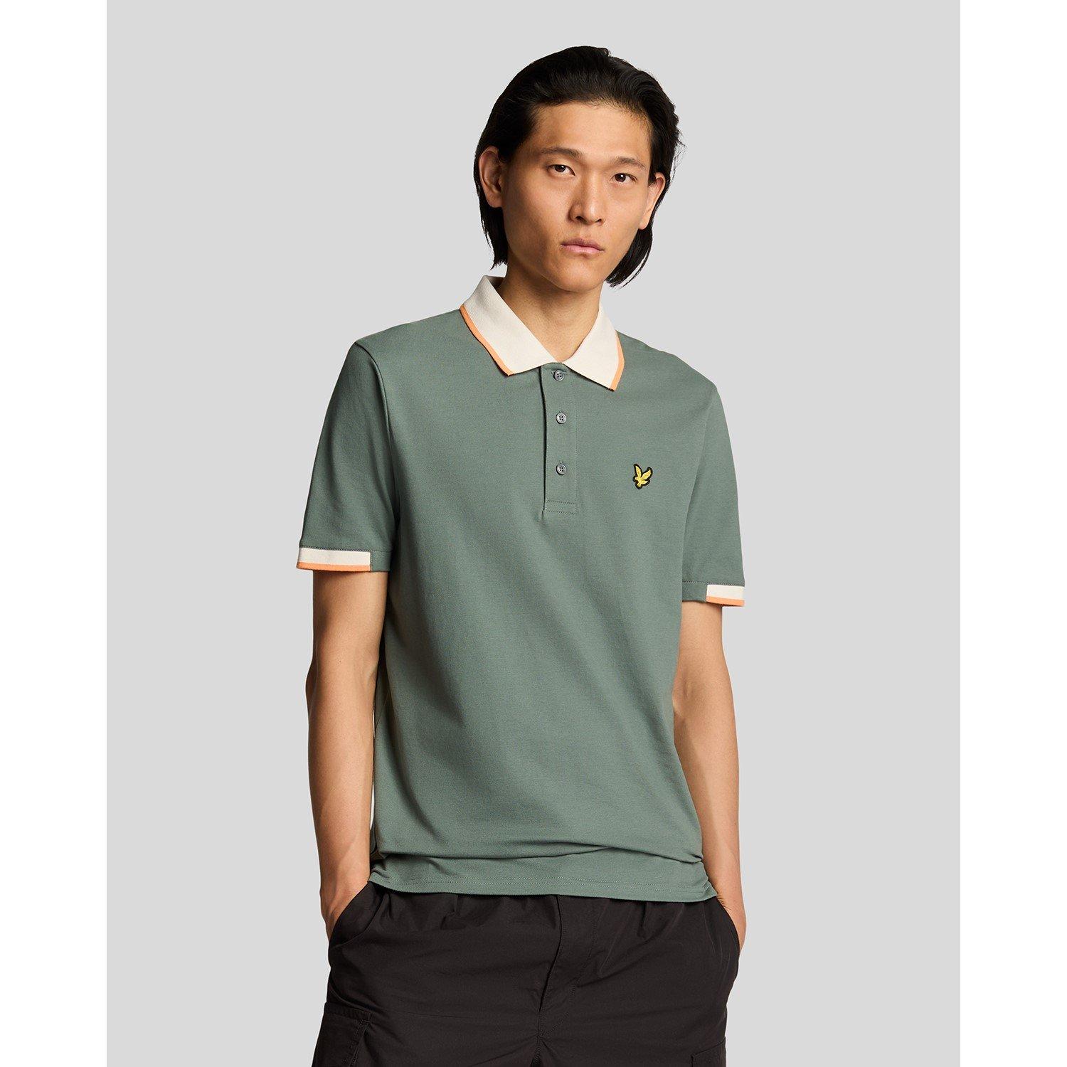 Lyle and Scott Retro Half Tipped Polo Shirt