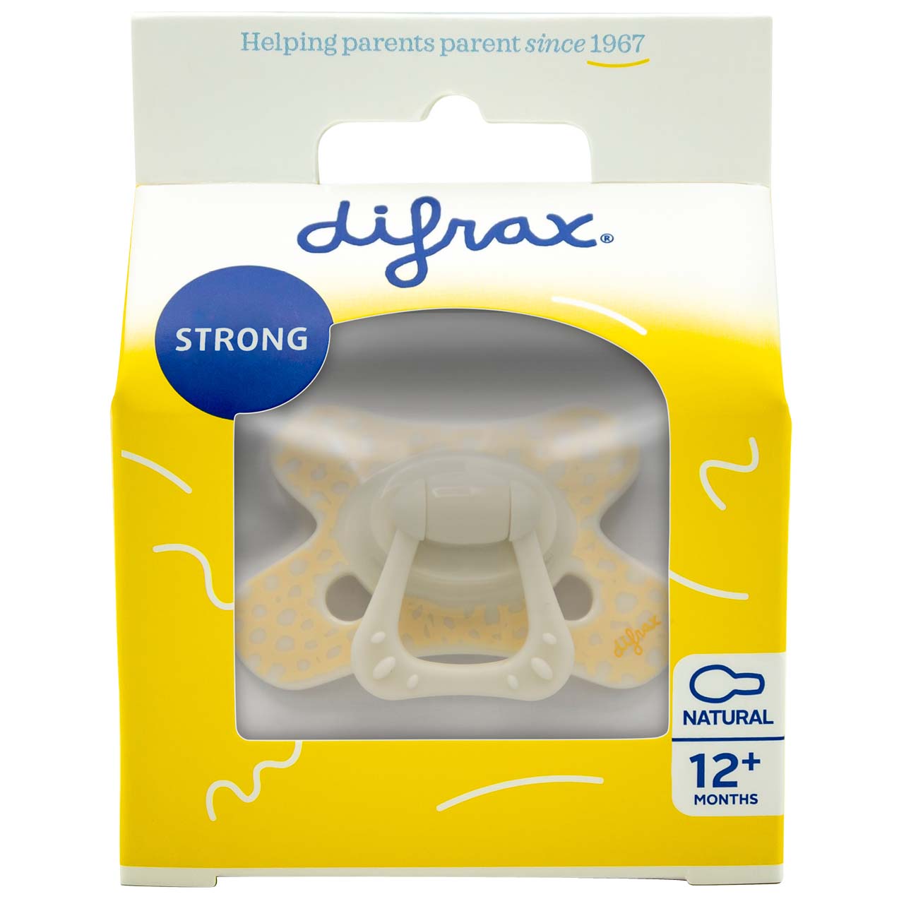 Difrax Fopspeen 12+ maanden wit