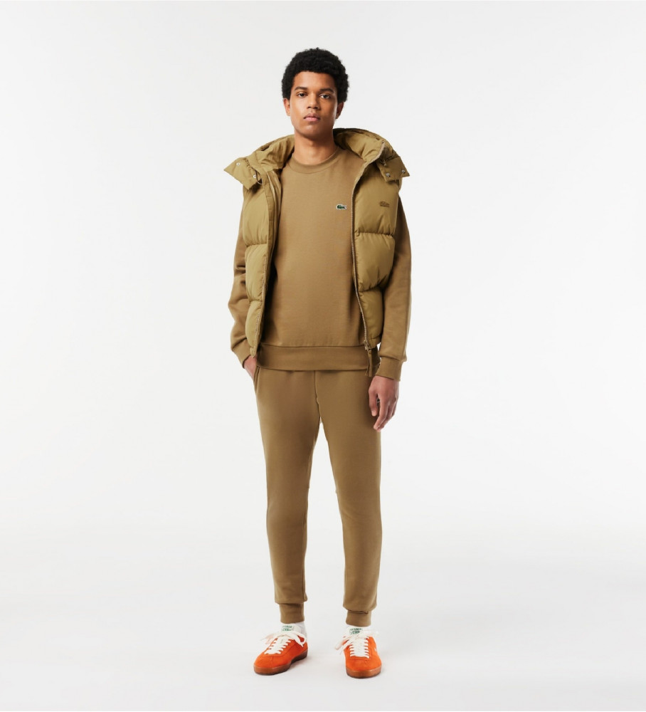 Moletom Lacoste Jogger em Algodão Orgânico, Marrom