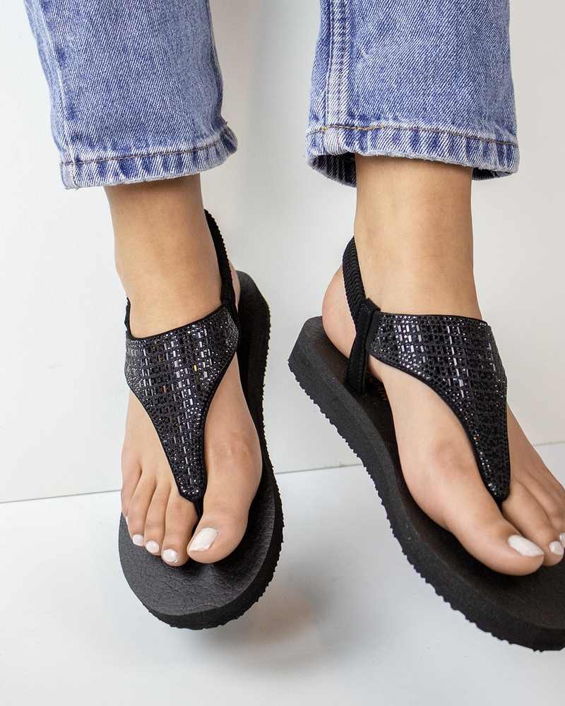 Skechers Meditation Sandalen  - zwart