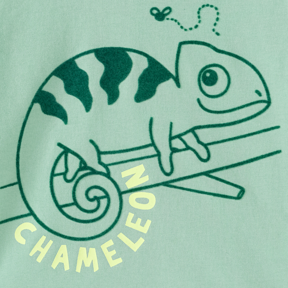 Topomini Baby T-Shirt mit Chamäleon-Motiv hellgrün