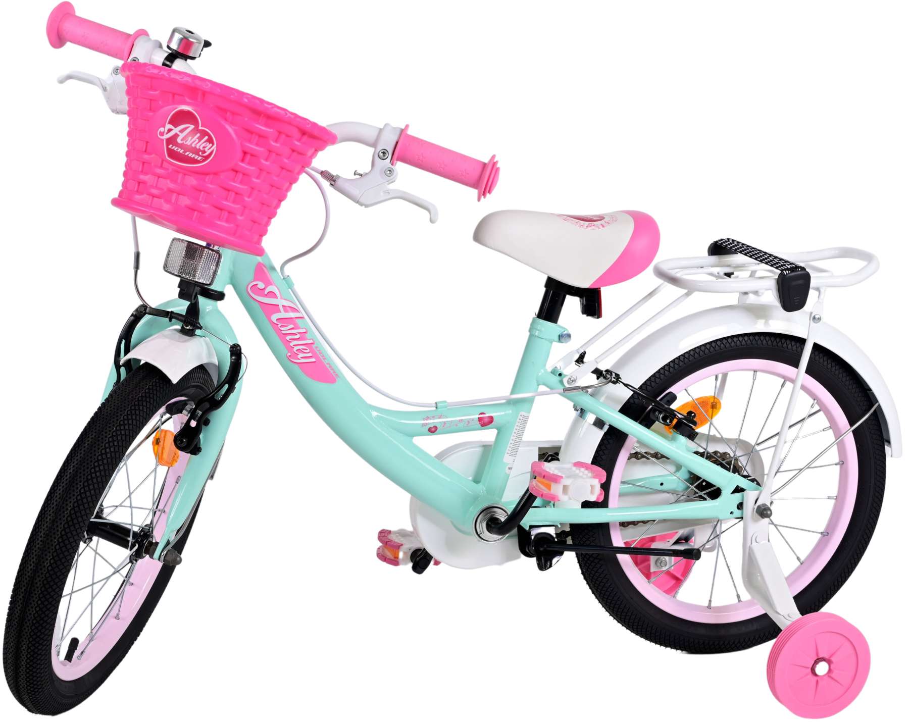 TPFSports Ashley Kinderfahrrad - Mädchen - 16 Zoll - Rücktritt + Handbremse - Rosa