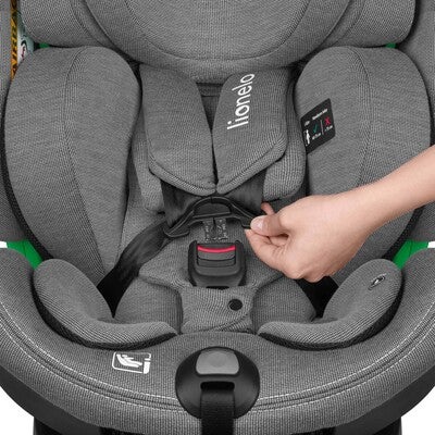 Lionelo Harmony i-Size Bilstol, Grey Concrete Bamboo