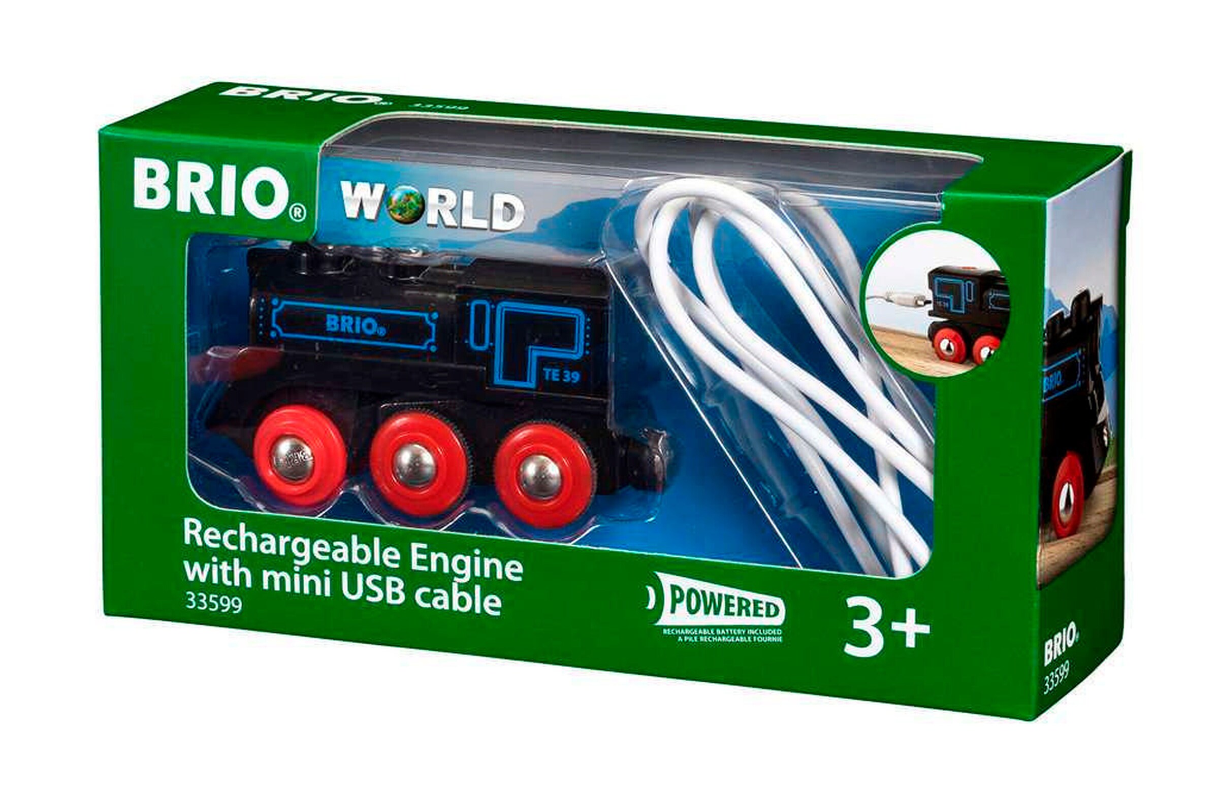 BRIO Schwarze Akku-Lok mit Mini-USB
