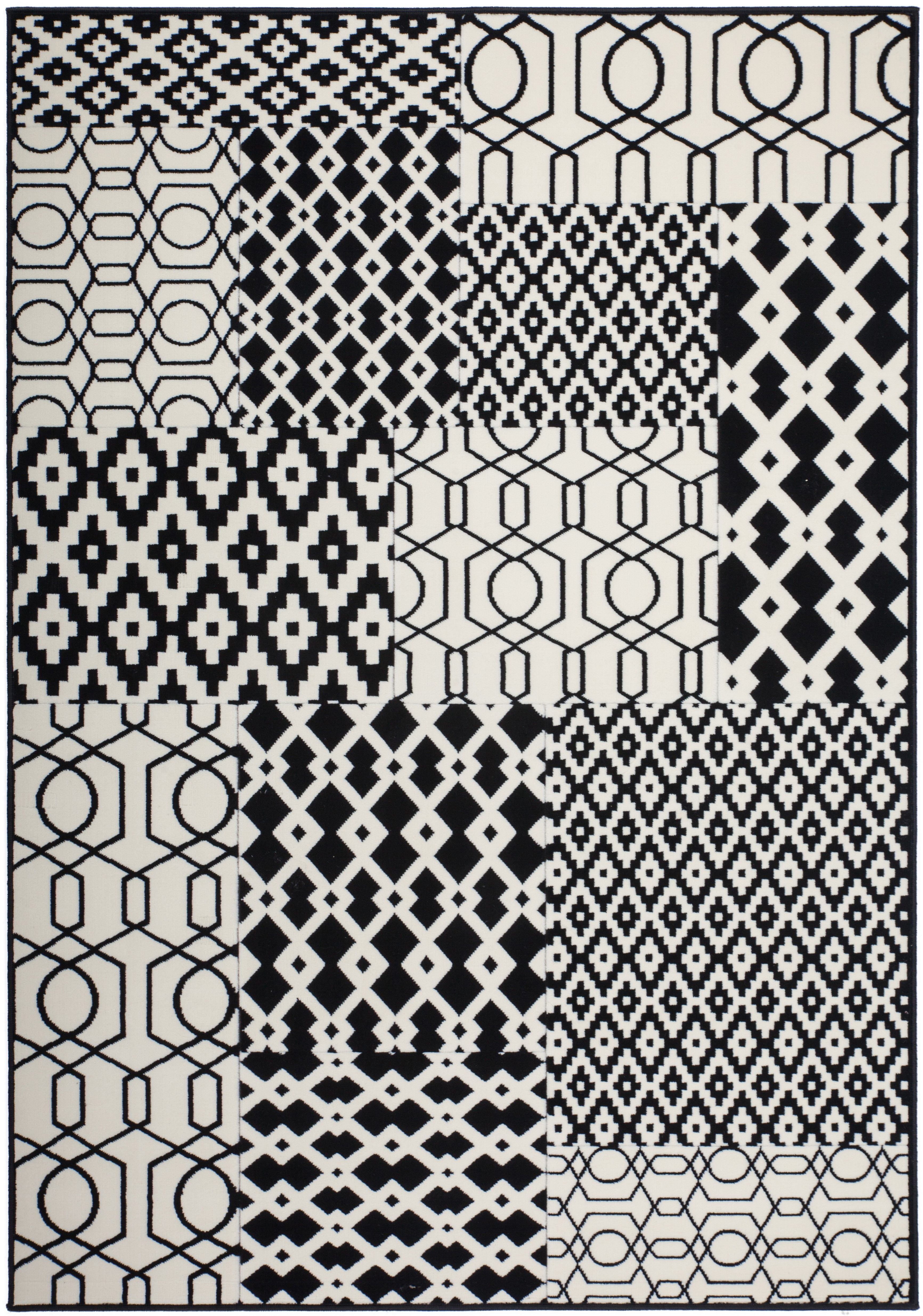 Vloerkleed 325 Multi Zwart Lina