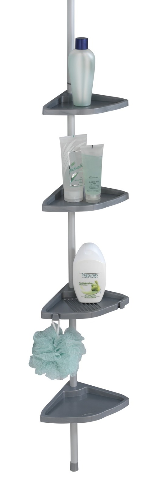 WENKO Teleskop-Duschregal EASY - silber