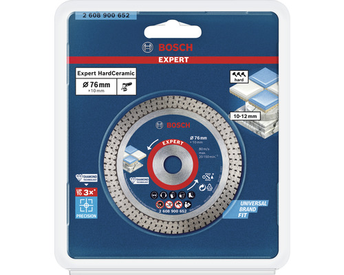 Bosch Professional Diamantdoorslijpschijf Expert HardCeramic Ø 76x10 mm voor GWS12V