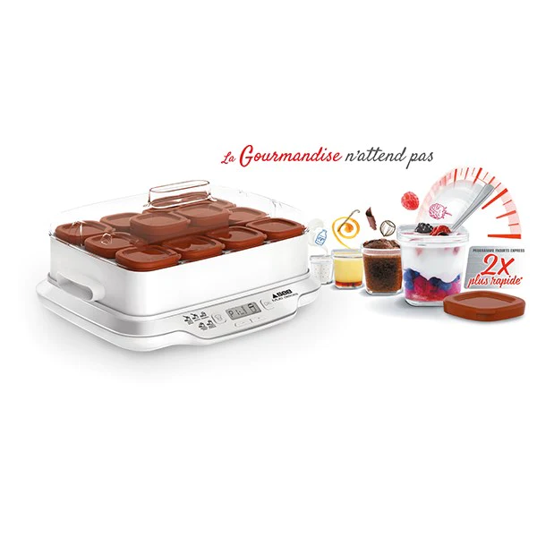 Yaourtière multi delices express 12 pots marron YG661A00 Seb