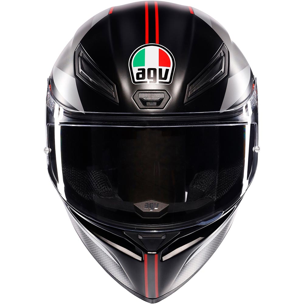 AGV - Casque K1 S Lap Noir Mat / Gris / Rouge