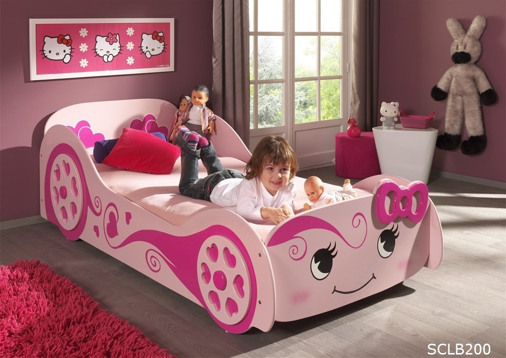 Autobett PRETTY GIRL - rosa - 90x200 cm