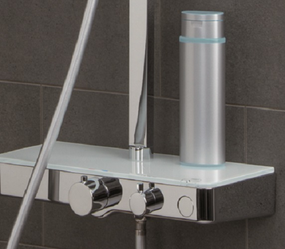Schutte Ocean complete regendouche inclusief thermostaatkraan en planchet chroom/wit
