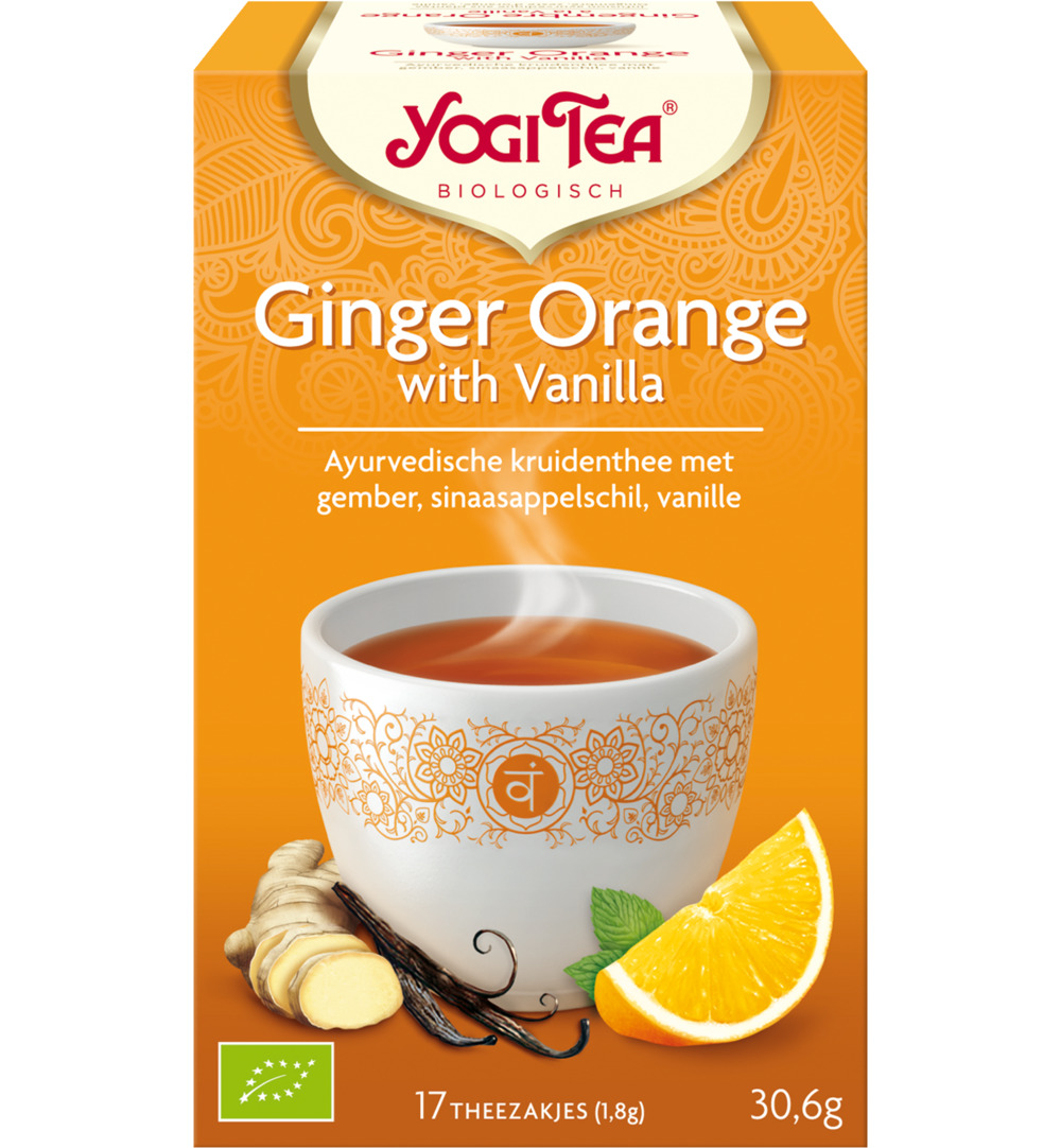 Yogi Tea Ginger orange vanilla bio (17 stuks)